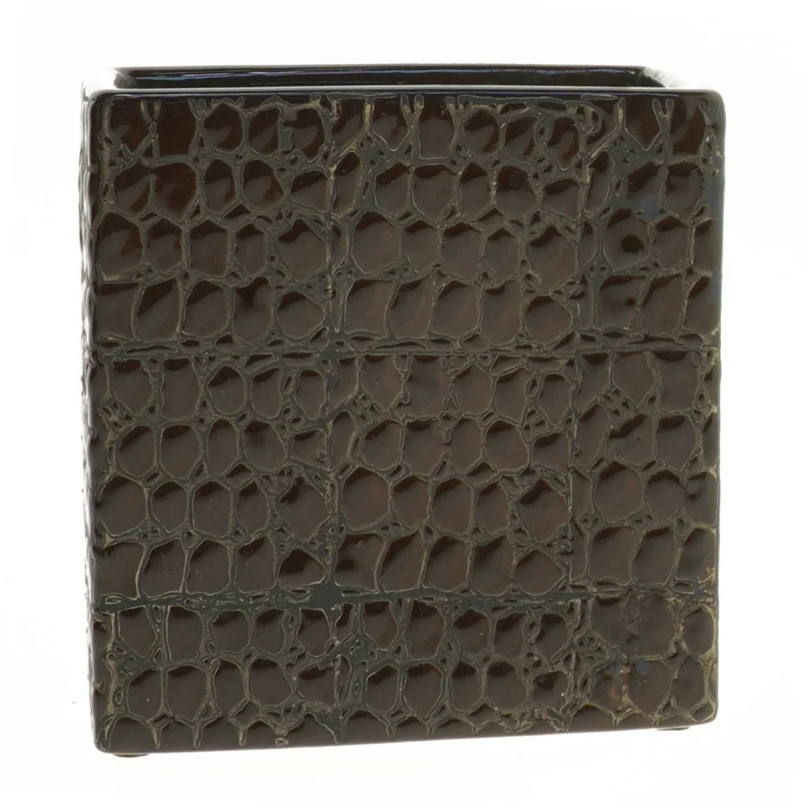 Dekorativ vase i rektangulær form fra Kriton (str. 13x14 cm)