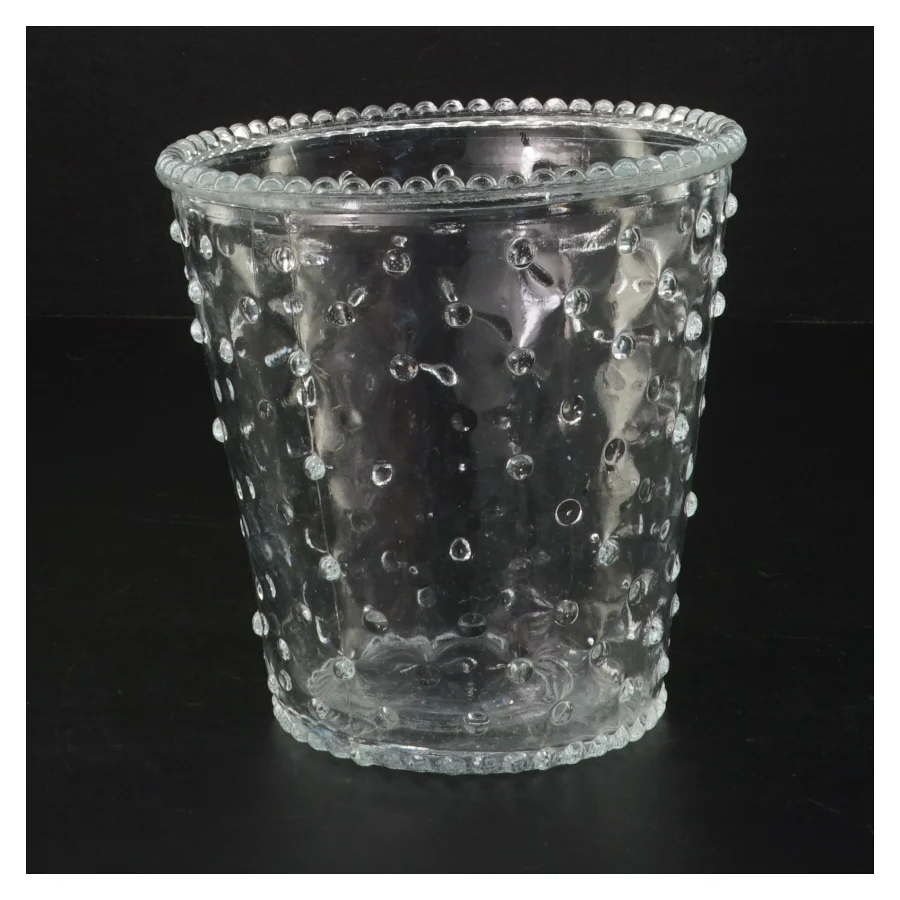 Boblet glasvase (str. H. 12 cm ø. 12 cm)