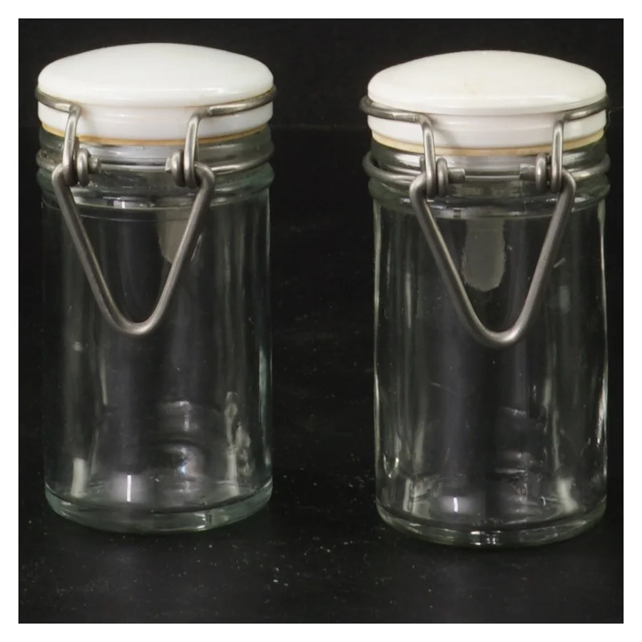 Glaskrukker med låg (str. 9 cm)