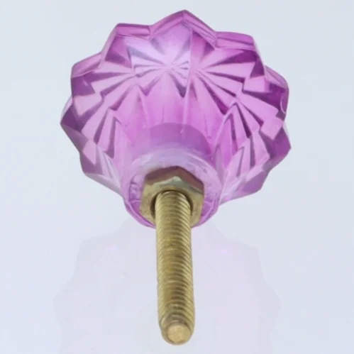 Rosa glasknop (str. 6 cm)