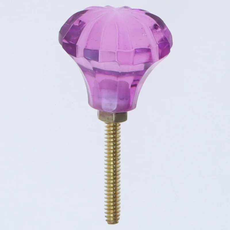 Rosa glasknop (str. 6 cm)