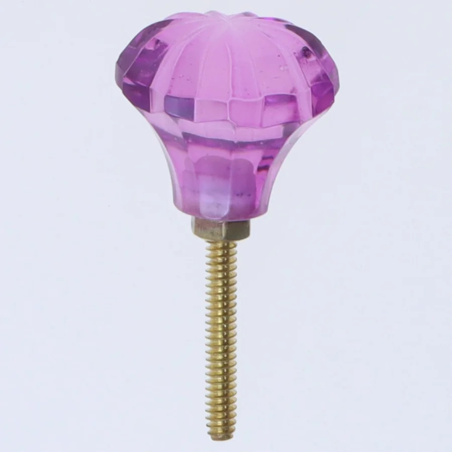 Rosa glasknop (str. 6 cm)