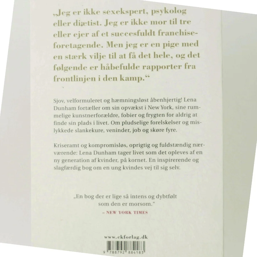 Ikke den slags pige af Lena Dunham (Bog)