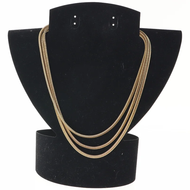 Multilaget guldkæde halskæde (str. 44 cm)