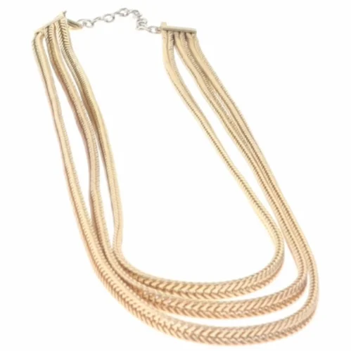 Multilaget guldkæde halskæde (str. 44 cm)