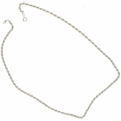 Sølvfarvet halskæde (str. 45 cm)