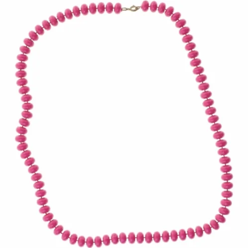 Lyserød perlekæde (str. 62 cm)
