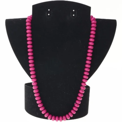 Lyserød perlekæde (str. 62 cm)