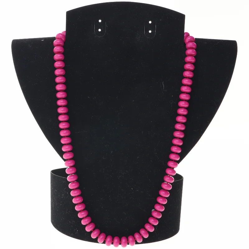 Lyserød perlekæde (str. 62 cm)