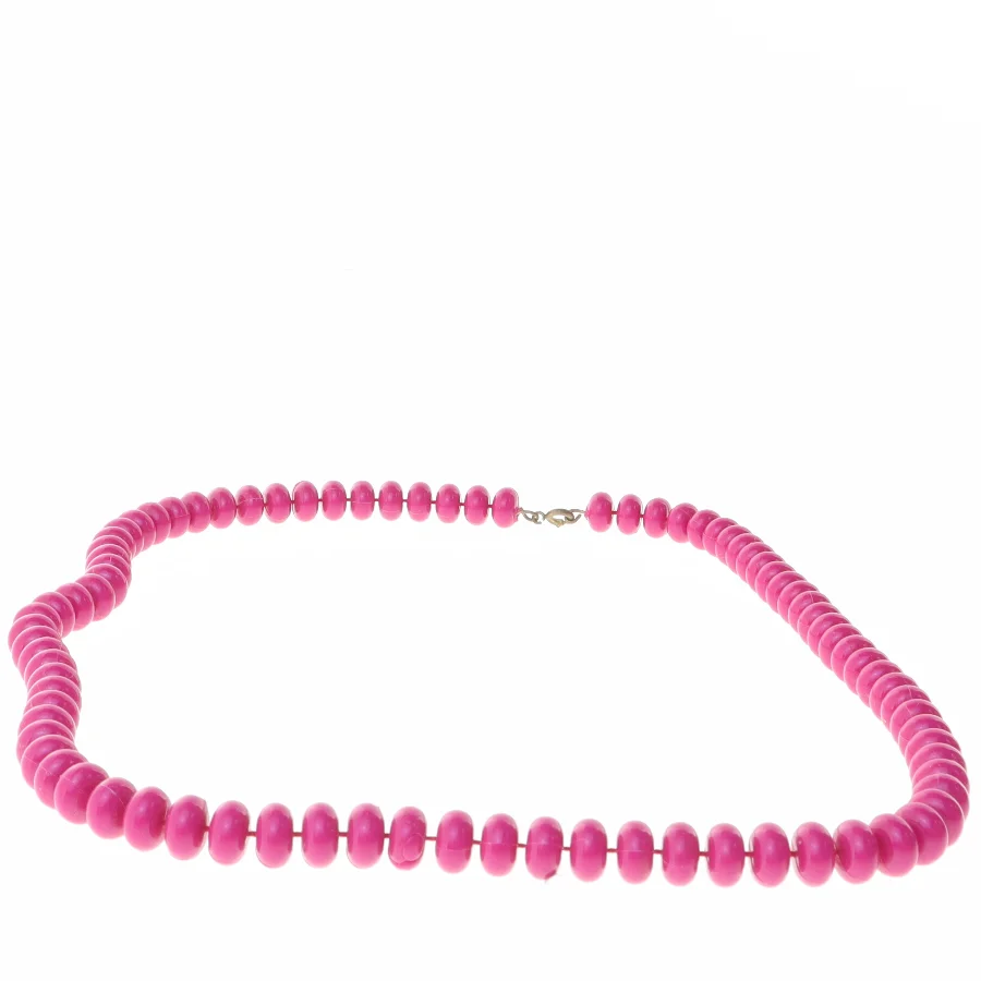Lyserød perlekæde (str. 62 cm)