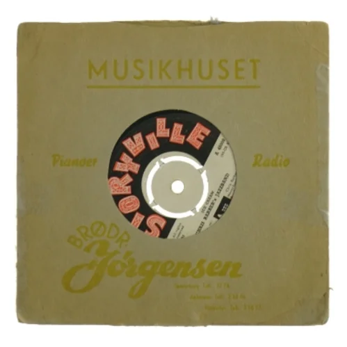 Single vinylplade med papircover (str. Ø 17,5 cm)