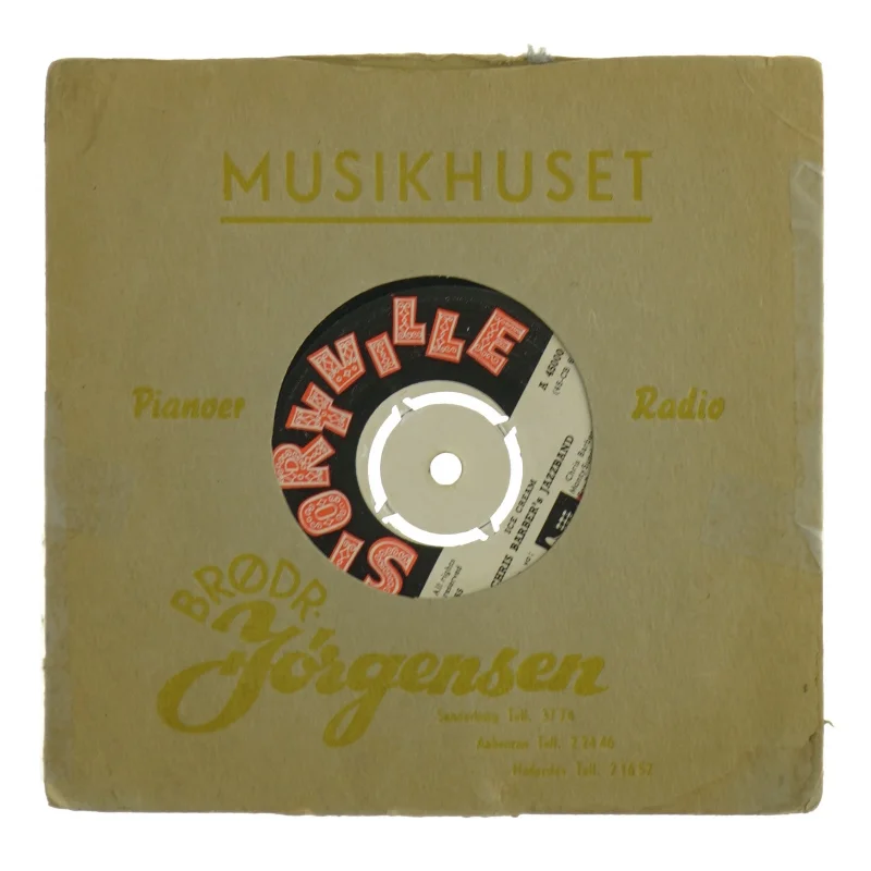 Single vinylplade med papircover (str. Ø 17,5 cm)