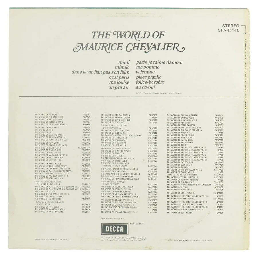 Maurice Chevalier LP
