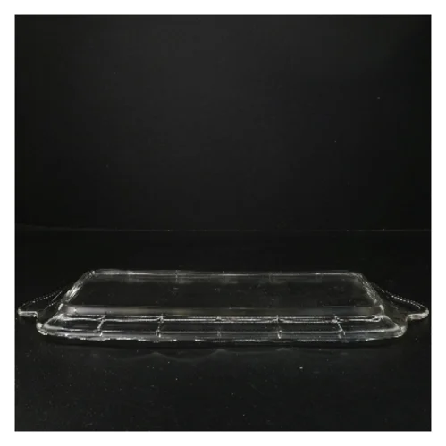 Glasfad med håndtag (str. 34x16 cm)