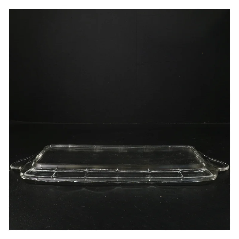 Glasfad med håndtag (str. 34x16 cm)