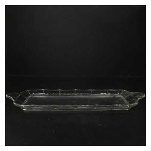 Glasfad med håndtag (str. 34x16 cm)