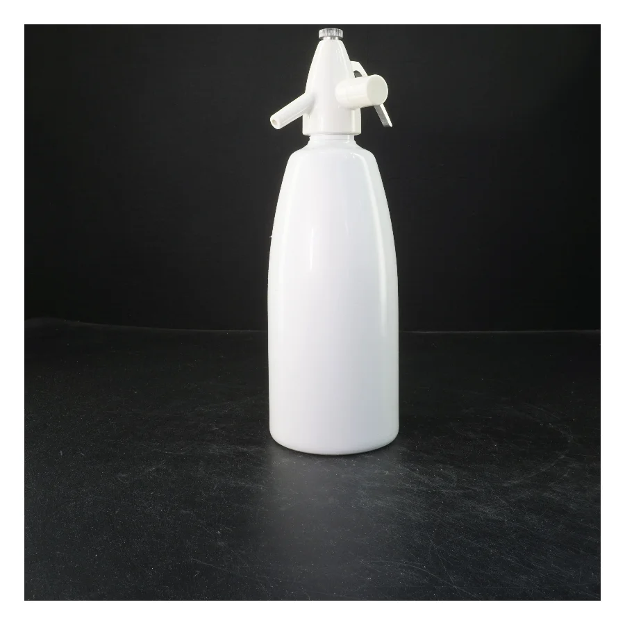 Hvid sodavandsmaskine/Sifon (str. 32x10 cm)