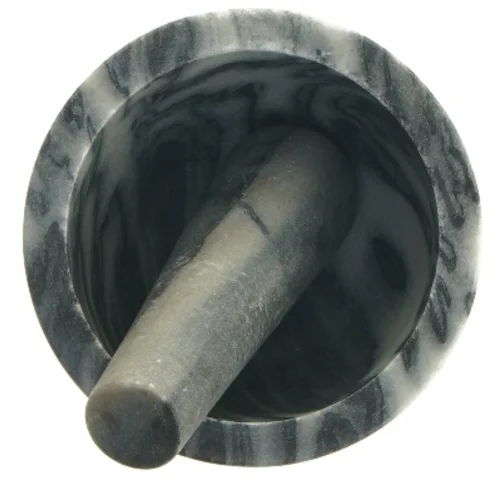 Morter i marmor med støder (str. Ø 12 cm)