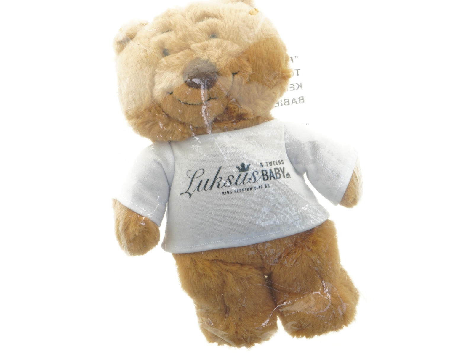 Bamse med trøje (str. 28 x 18 cm)
