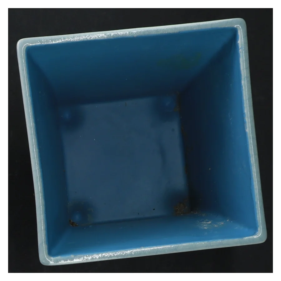 Blå urtepotteskjuler(str. H. 12 cm)