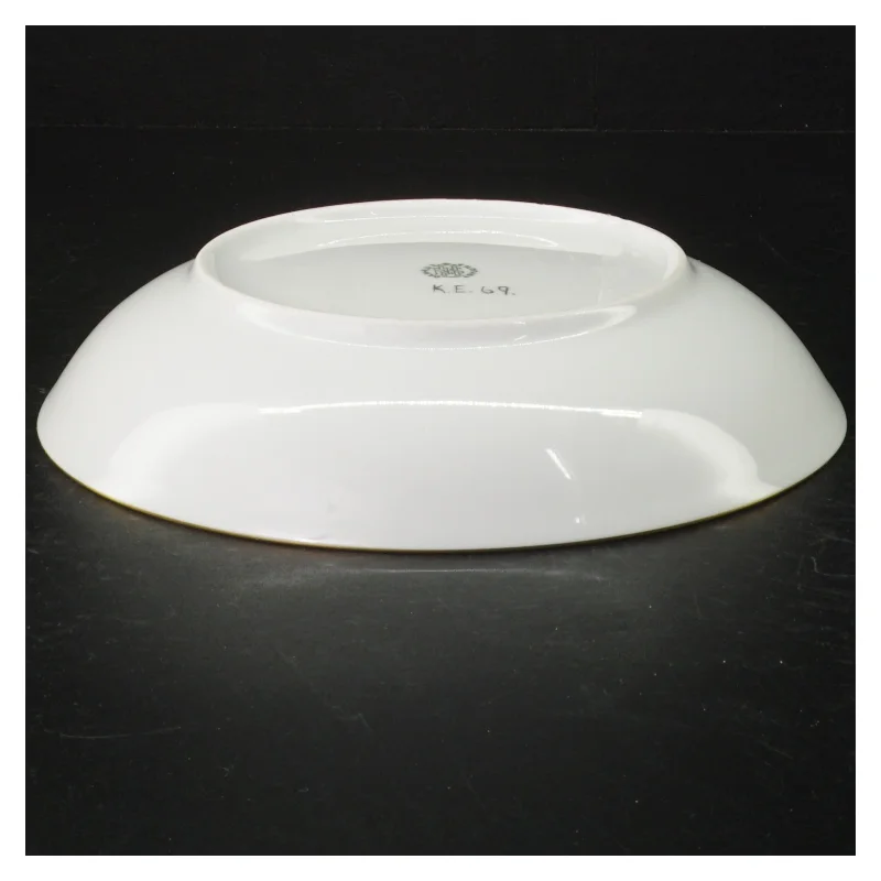 Porcelænsfad med dekoration (str. Ø. 20 cm)