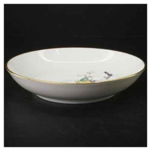 Porcelænsfad med dekoration (str. Ø. 20 cm)