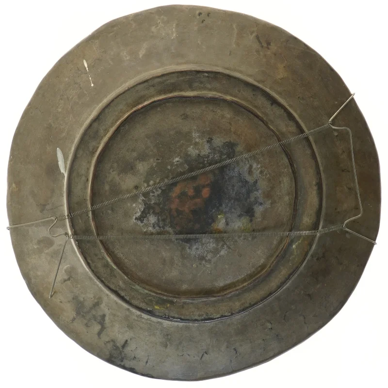 Antik kobber skål (str. Ø 34 cm)