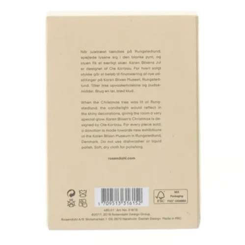 Karen Blixens Jul dekoration fra Rosendahl (str. Ø 8 cm)