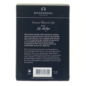 Karen Blixen's Jul dekoration fra Rosendahl (str. Ø 6 cm)