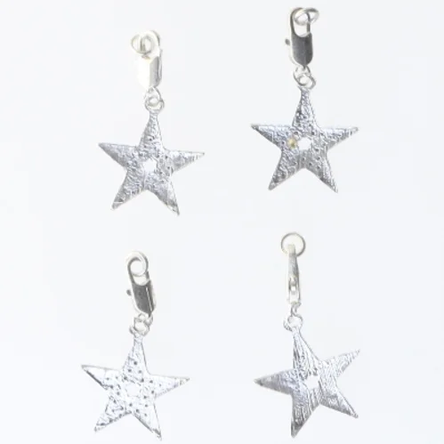 Sølv stjerne ørestikker (str. 35 mm)