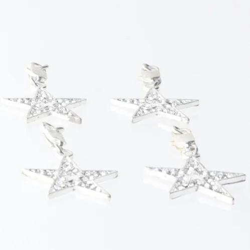 Sølv stjerne ørestikker (str. 35 mm)