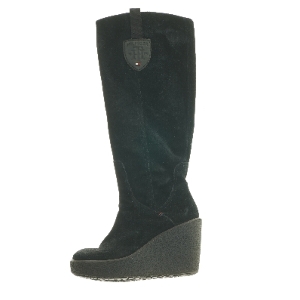 Sort støvle med wedgehæl fra Tommy Hilfiger (str. 38 )