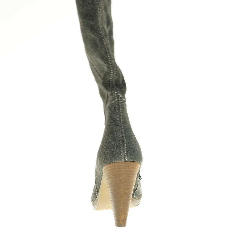 Overknee støvler med høj hæl fra Ubestemt (str. sål: 24 cm)