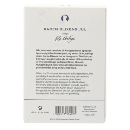 Rosendahl Karen Blixens Jul dekoration fra Rosendahl (str. Ø 6 cm)