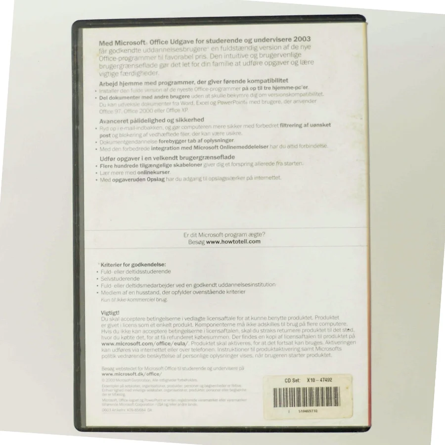 Microsoft Office: Udgave for studerende og undervisere 2003 (DVD)