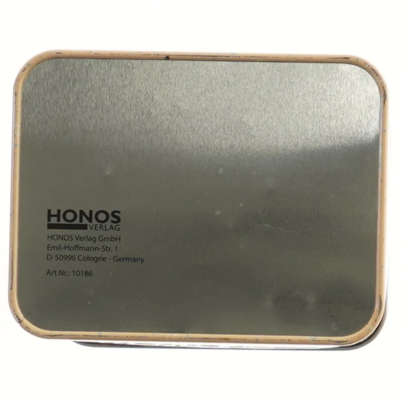 Metal dåse med donut-design (str. 20x13 cm)