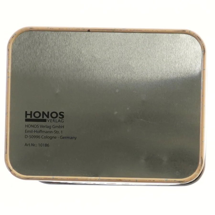 Metal dåse med donut-design (str. 20x13 cm)