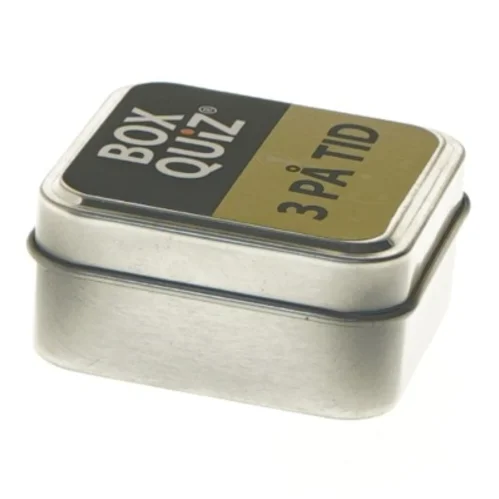 Box Quiz spil - 3 på tid (str. 6x6 cm)