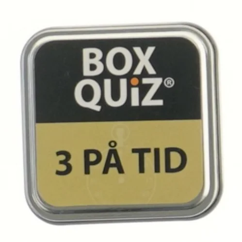Box Quiz spil - 3 på tid (str. 6x6 cm)