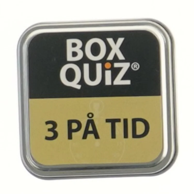 Box Quiz spil - 3 på tid (str. 6x6 cm)