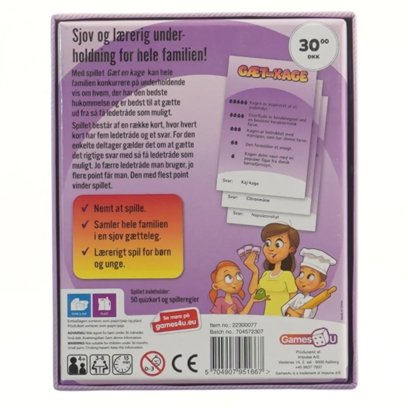 Gaet en Kage spil (str. 15x12 cm)