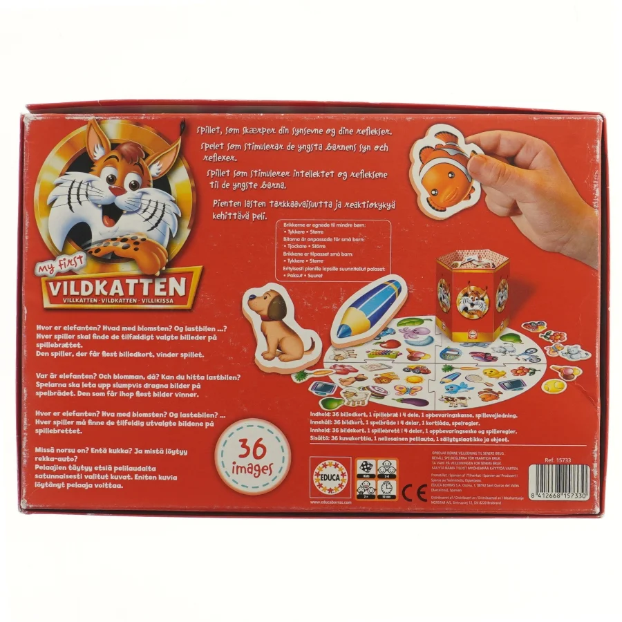Vildkatten spil til børn fra Educa (str. 33,5x23 cm)