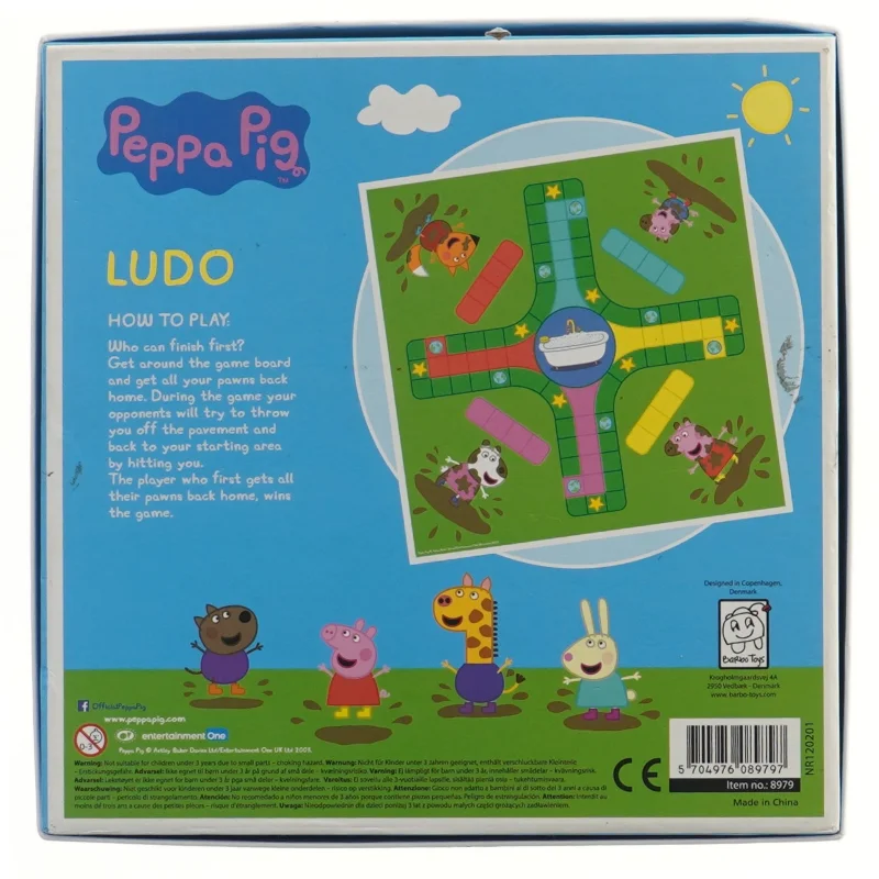 Peppa Pig Ludo brætspil (str. 24x24 cm)