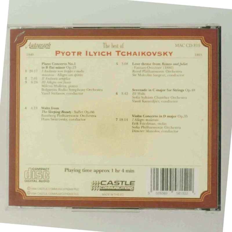 CD med Tjajkovskij musik