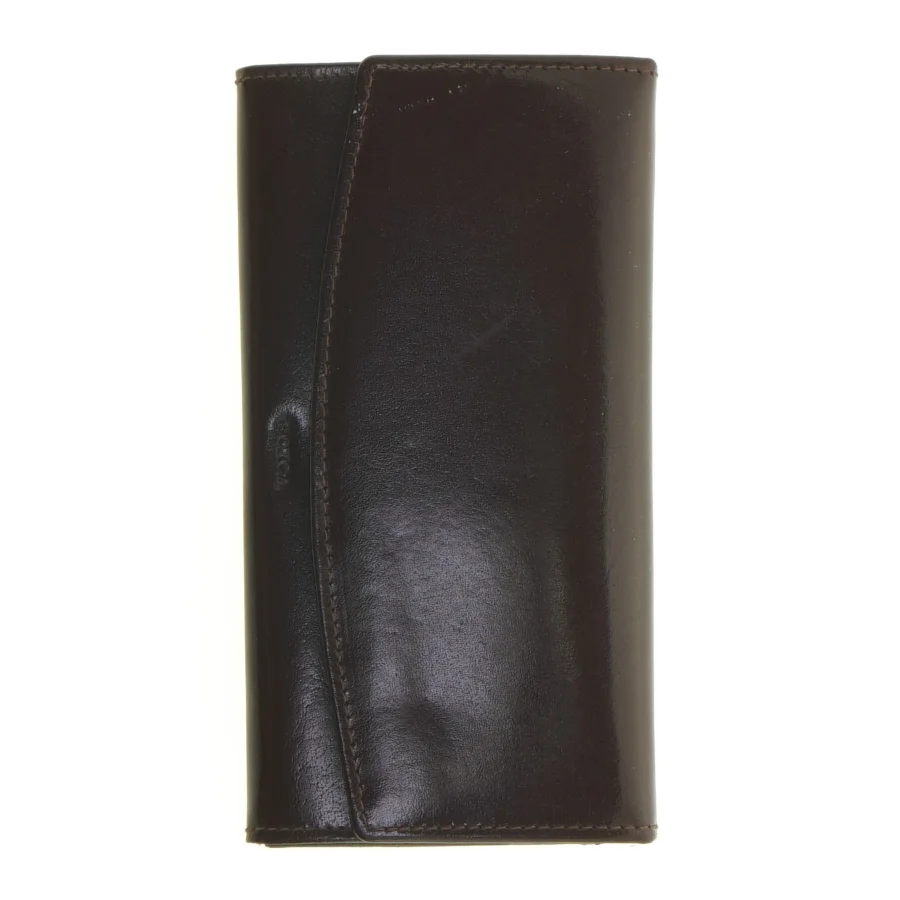 Sort læderpung fra Eoxca (str. 18 x 9 x 3 cm)