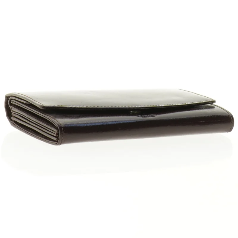 Sort læderpung fra Eoxca (str. 18 x 9 x 3 cm)