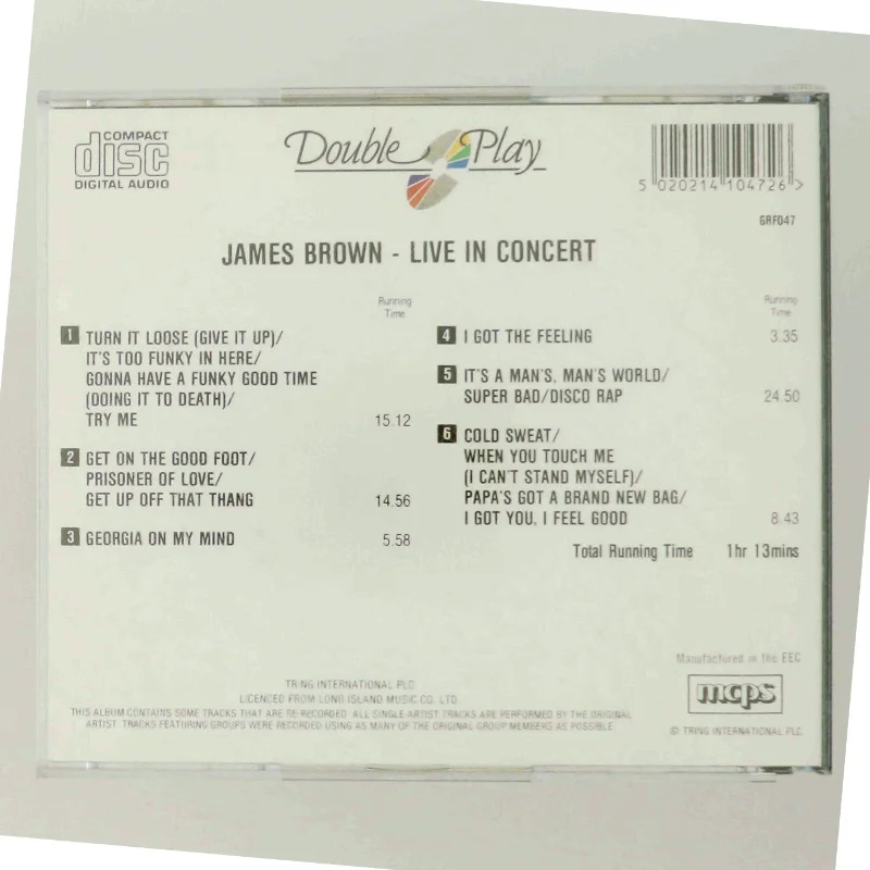 James Brown - Live in Concert CD