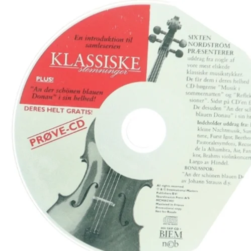 Prøve-CD med klassisk musik
