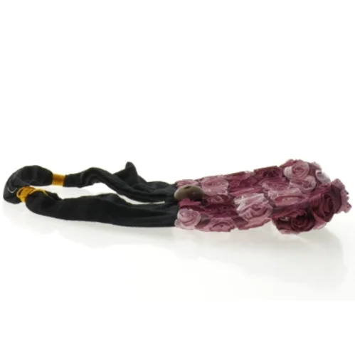 Håndlavet stofpose med rosenmotiv (str. 32 x 25 cm)