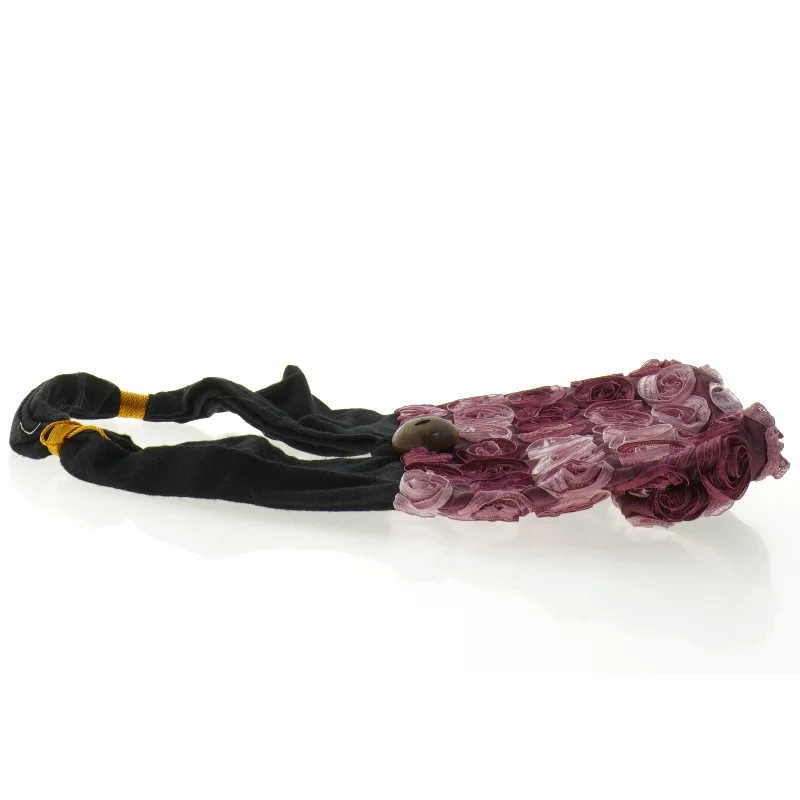 Håndlavet stofpose med rosenmotiv (str. 32 x 25 cm)